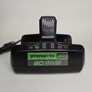 Greenworks Pro 80V Dual Port Battery Charger CAB812 Tested Excellent Condition
